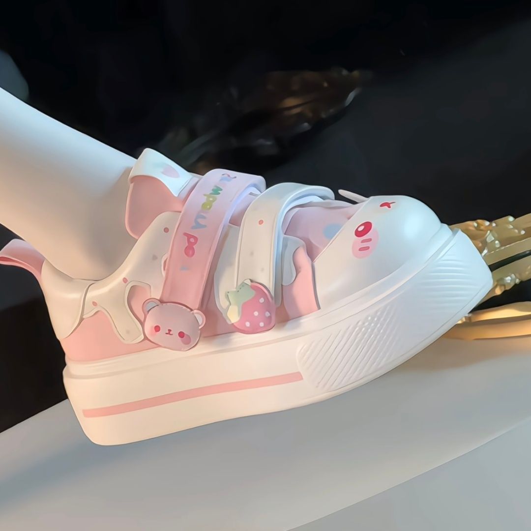 Women Shoes Store - Jesienne, urocze buty płócienne Lolita z