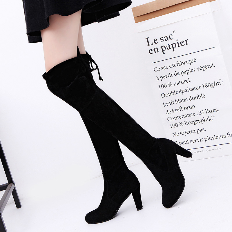 Sock Boot Women - Damskie kozaki za kolano ze stretchem,