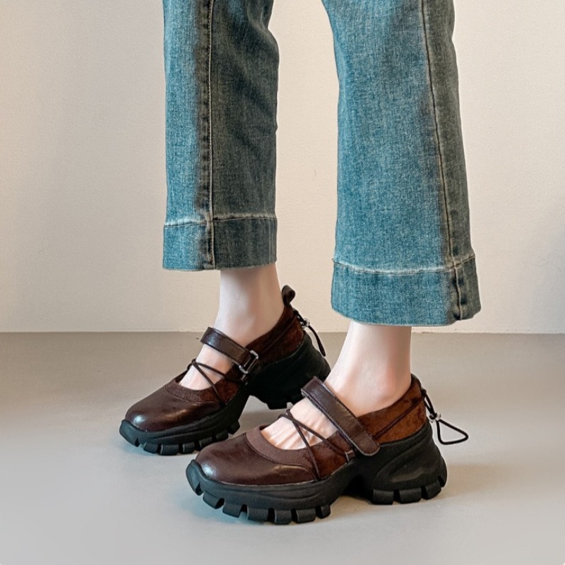 Women Shoes Sneakers - Nowe Retro Baletki Mary Jane Modne