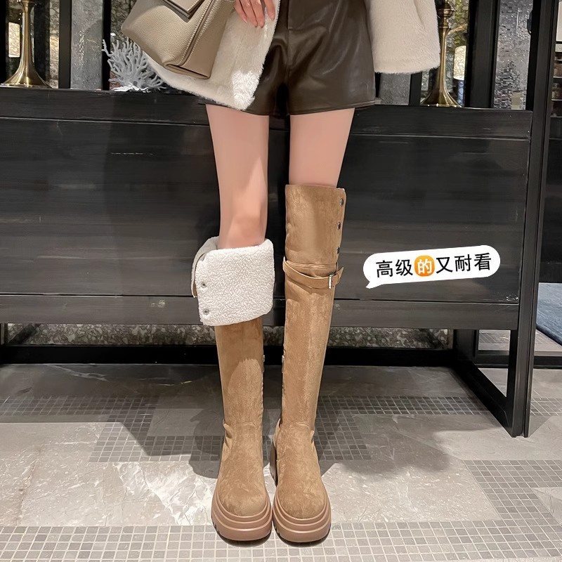 Sock Boot Women - Kozaki za kolano 2025 retro westernowe