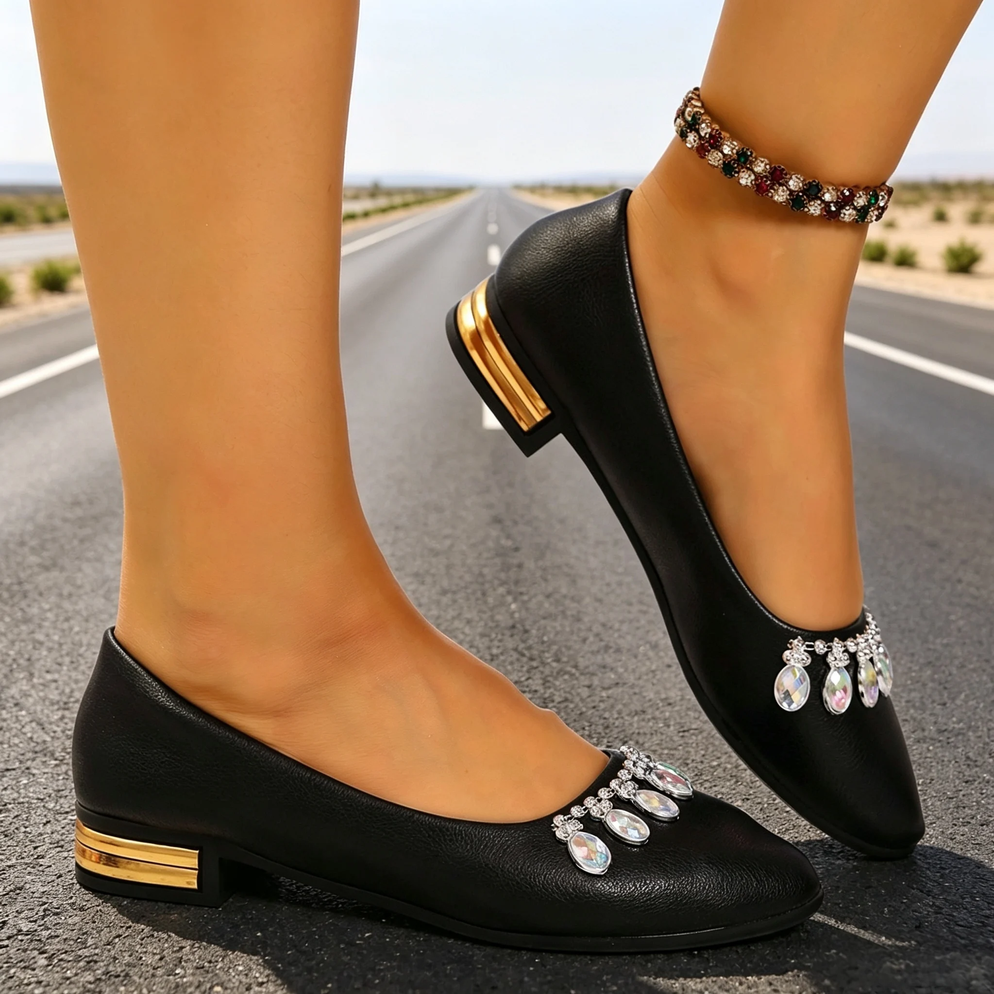 Damskie baleriny z ostrym nosk – Women Shoes Sneakers recenzja i cena
