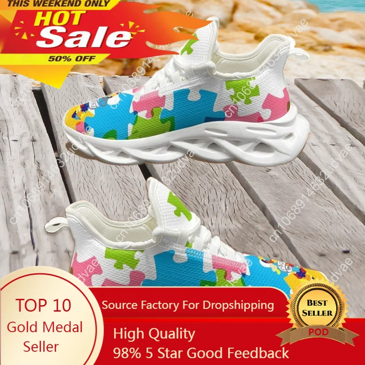Buty sportowe z motywem autyzm – Women Shoes Sneakers recenzja i cena